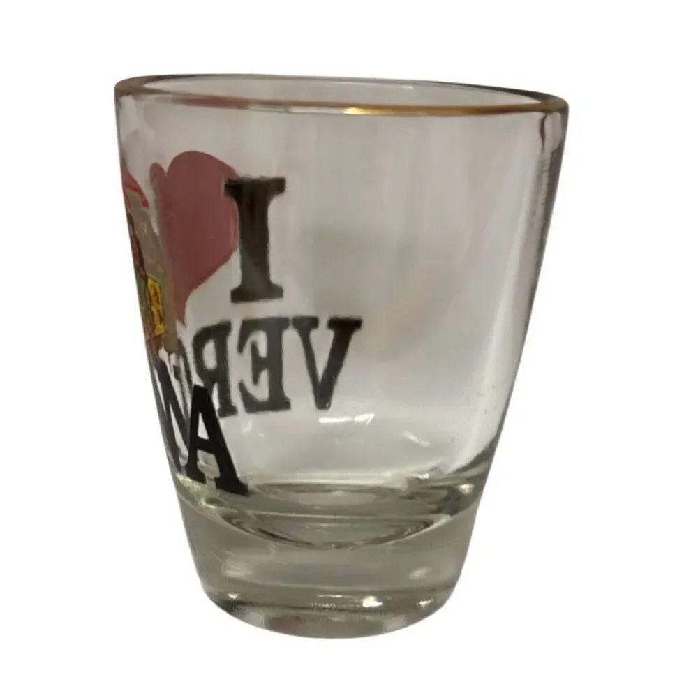 I Love Verona Italy Small Shot Glass